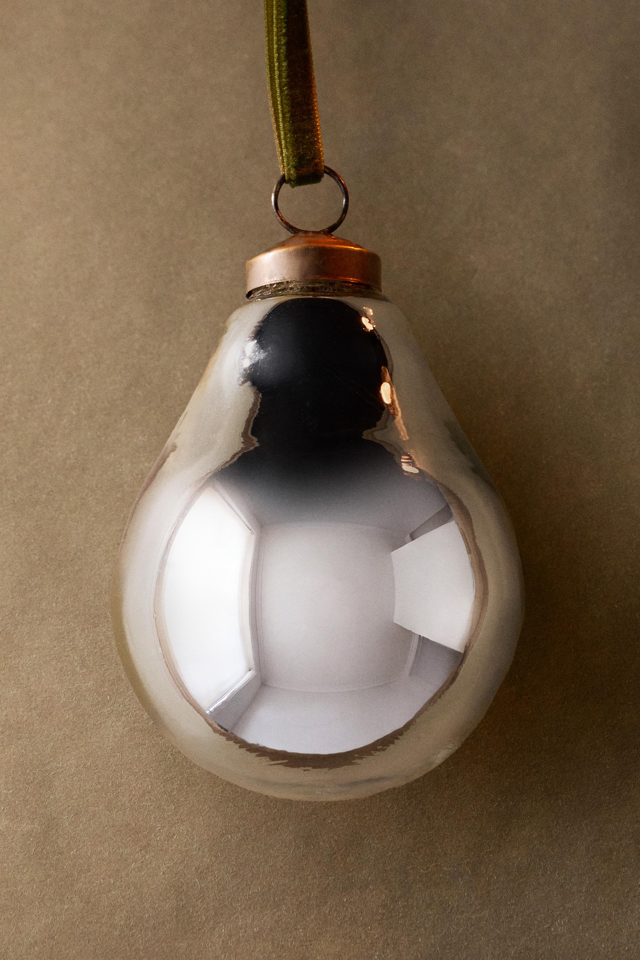 ORNEMENT SAPIN DE NOËL OVALE EN VERRE