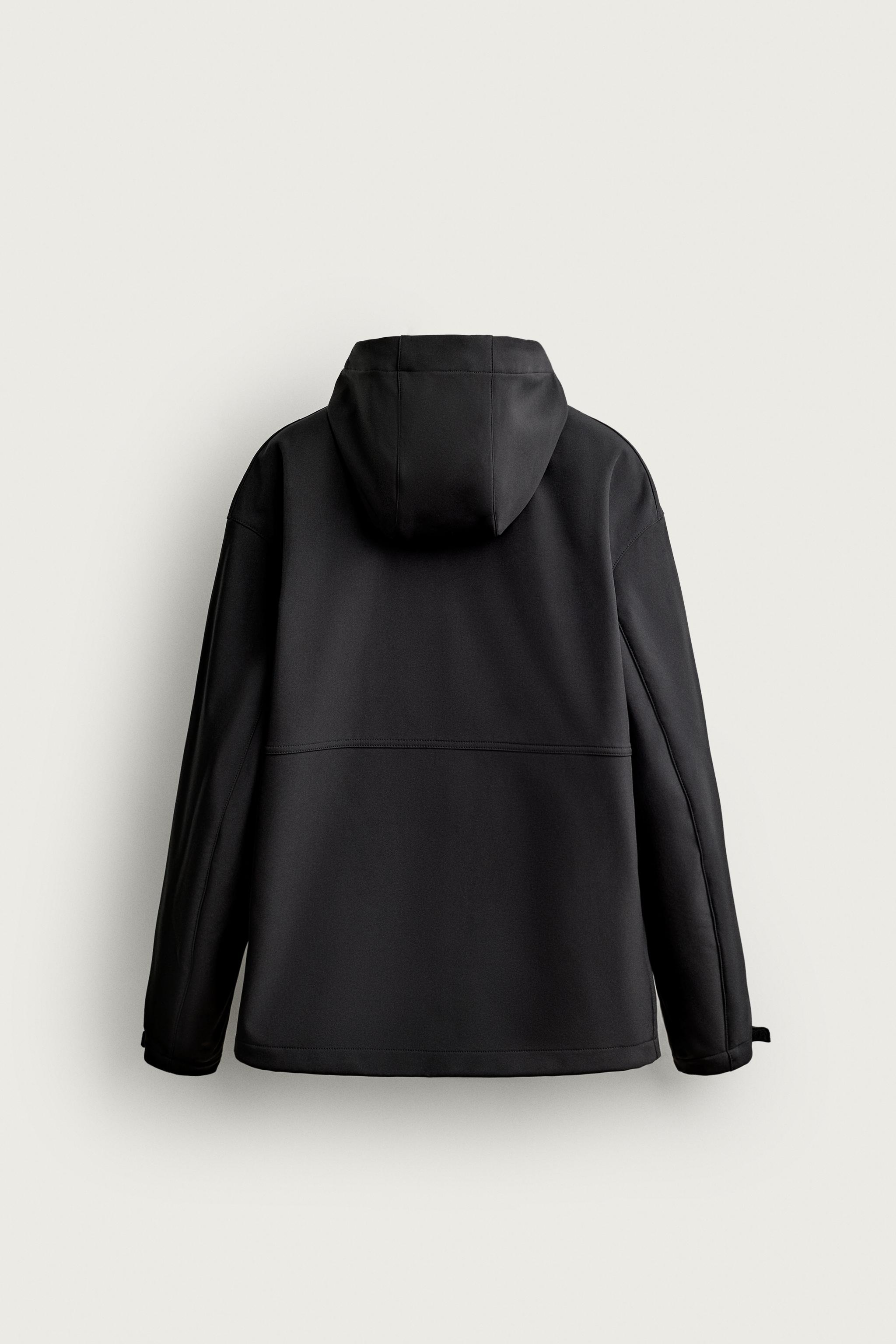 TECHNICAL FLEECE-LINED JACKET — Black