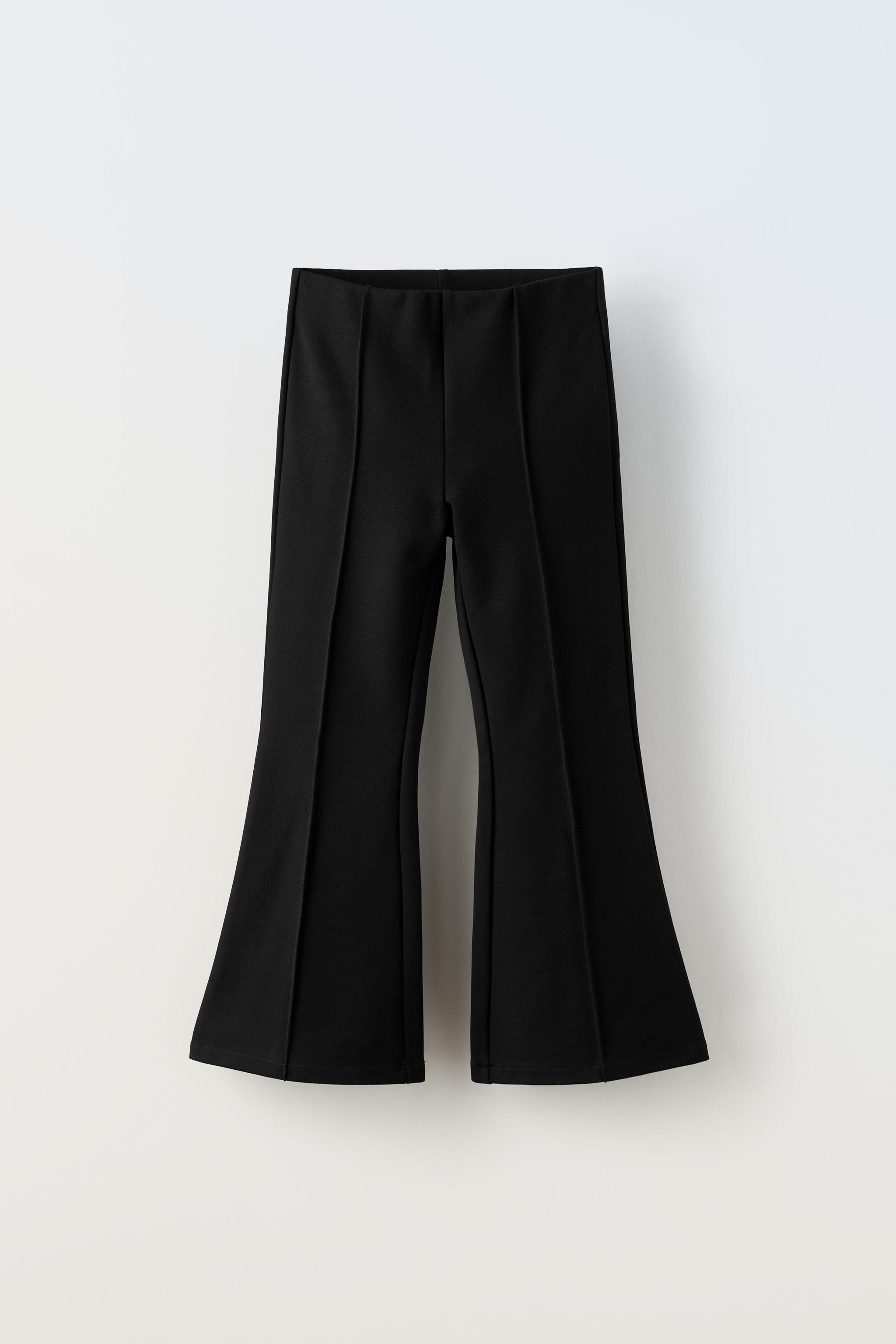 FLARED LEGGINGS WITH SEAM DETAIL Black ZARA New Zealand