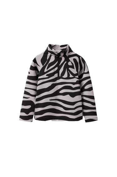 BREATHABLE ZEBRA T-SHIRT - Black / Ecru by Zara
