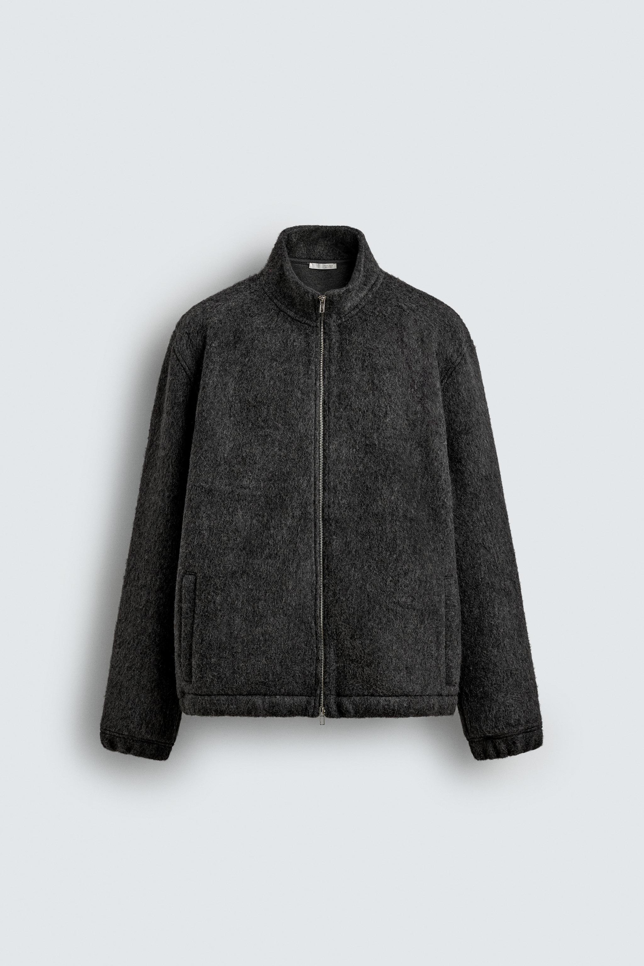 RELAXED FIT TEXTURED JACKET - Anthracite Gray | ZARA United States