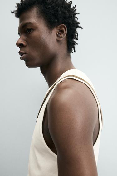 DÉBARDEUR CÔTELÉ - Blanc de Zara - Image 5