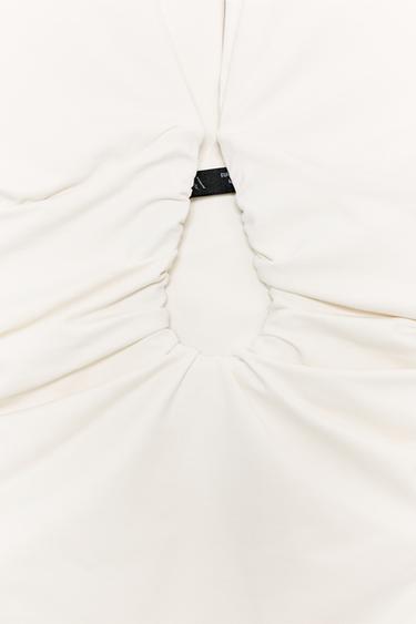 BODY DRAPÉ EN POLYAMIDE - Écru de Zara - Image 8