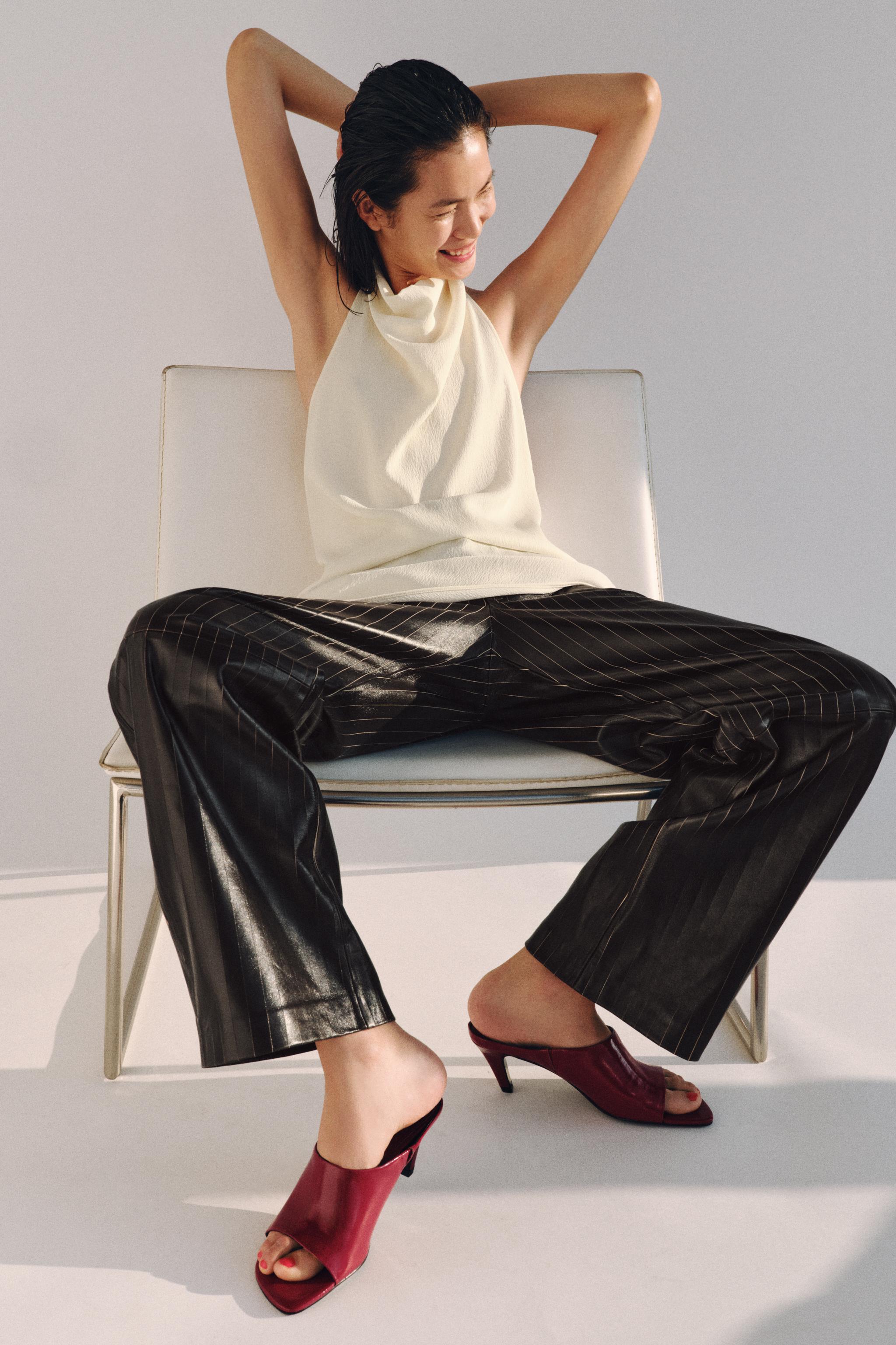 LEATHER MULE SANDALS - LIMITED EDITION - Red | ZARA Singapore