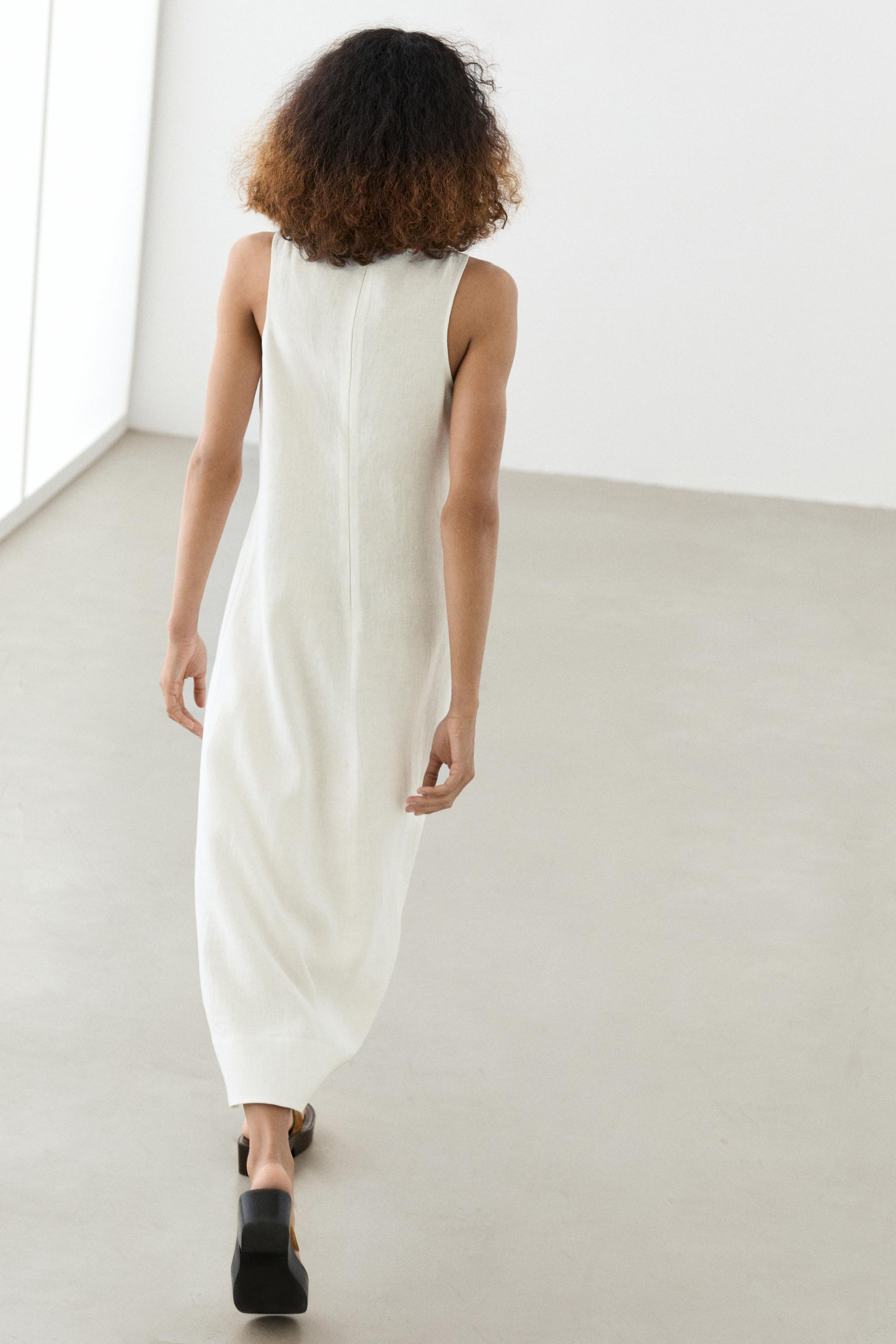 Robe encolure américaine 100 % lin