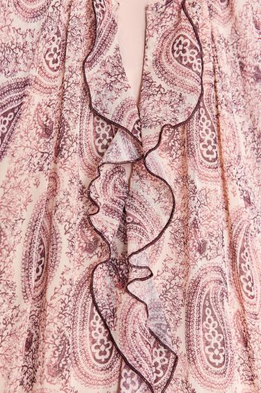 RUFFLED PRINTED DRESS - Multicoloured by Zara - Image 8