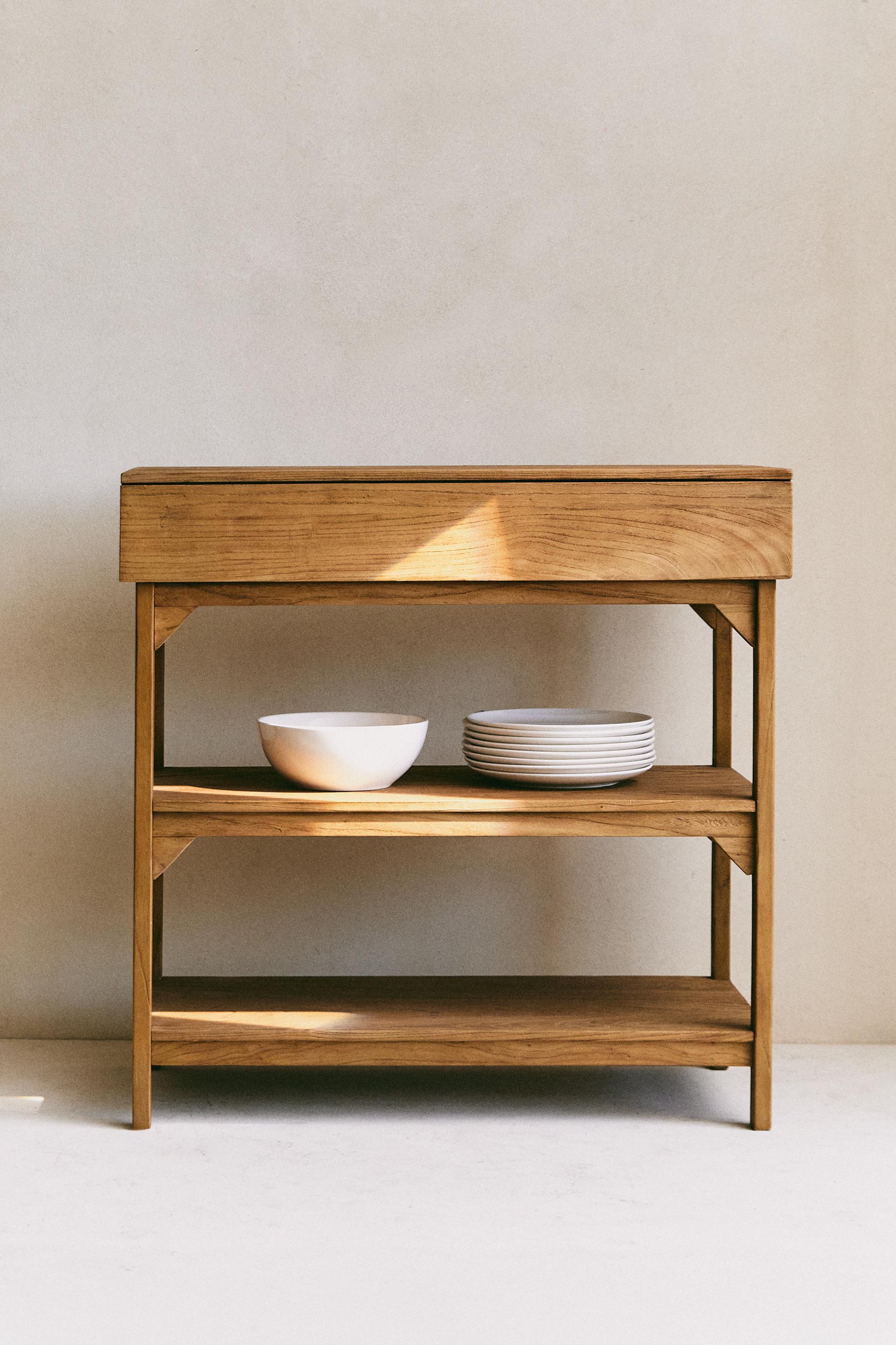 ZARA HOME 木製オープンシェルフ 3収納スペース ZARA HOME 木製オープンシェルフ 3収納スペース