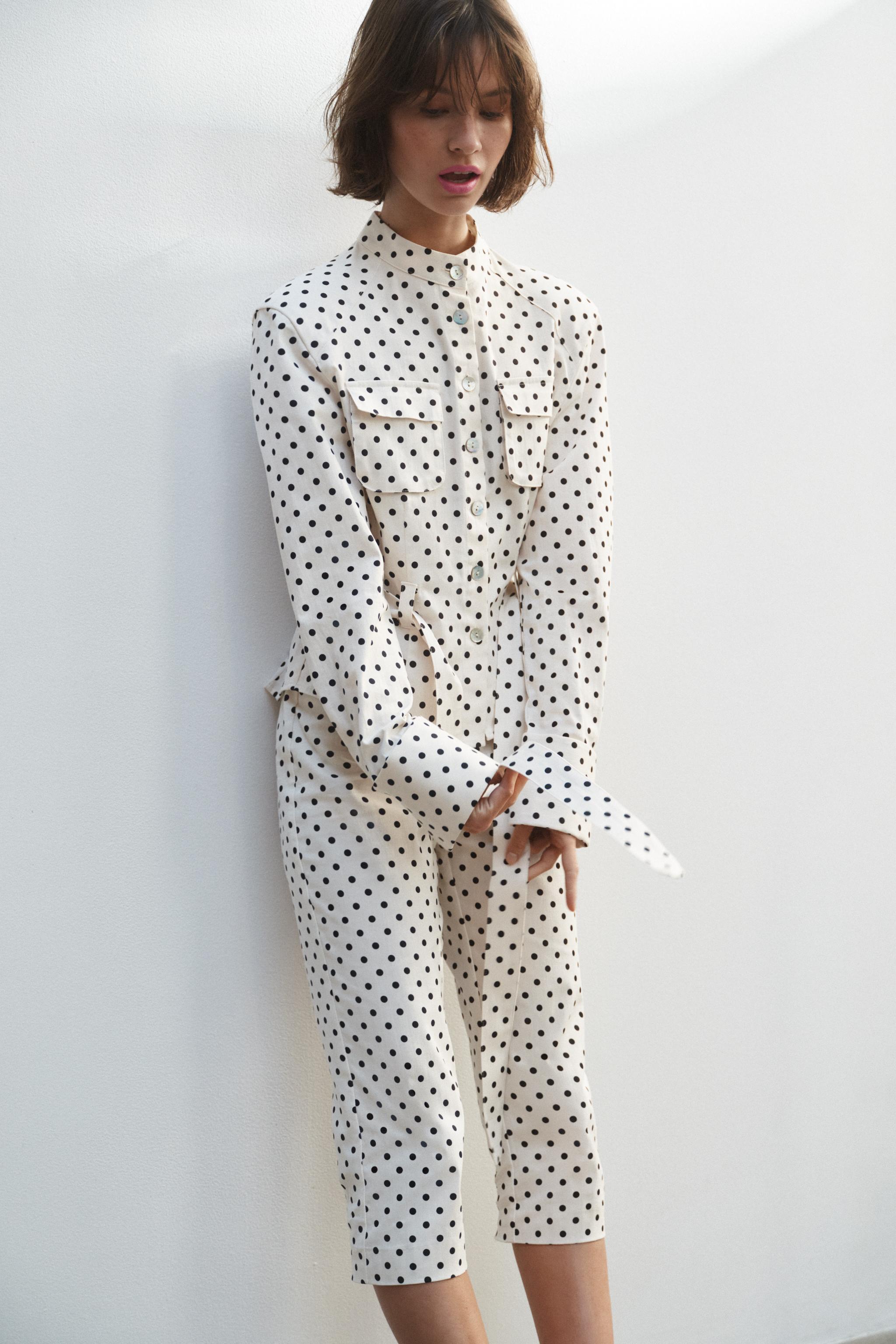 POLKA DOT SHIRT JACKET
