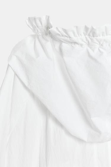 ZIP-UP JACKET WITH RUFFLES - White by Zara - Image 7
