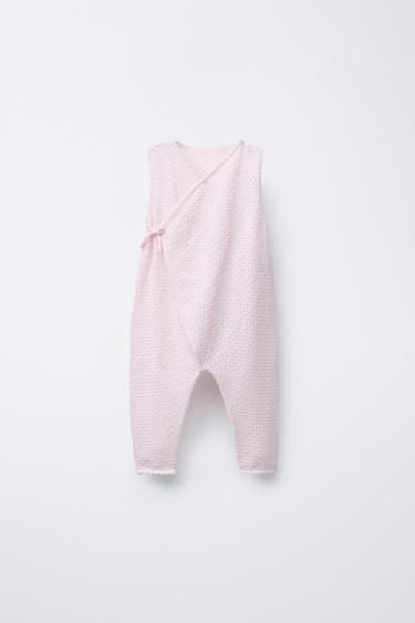 LONG CUTWORK JUMPSUIT - Pale pink by Zara - Image 0