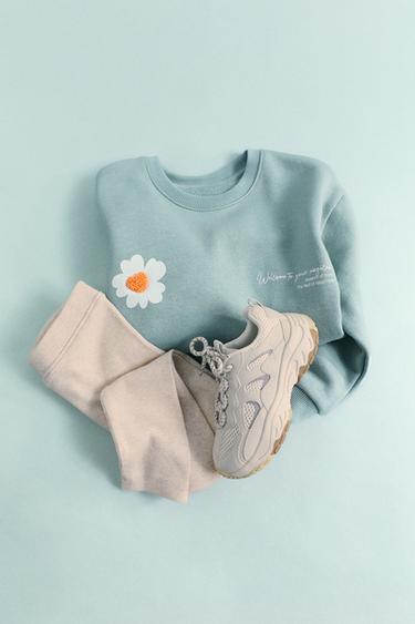 CONJUNTO SUDADERA Y LEGGING - Azul / Verde de Zara