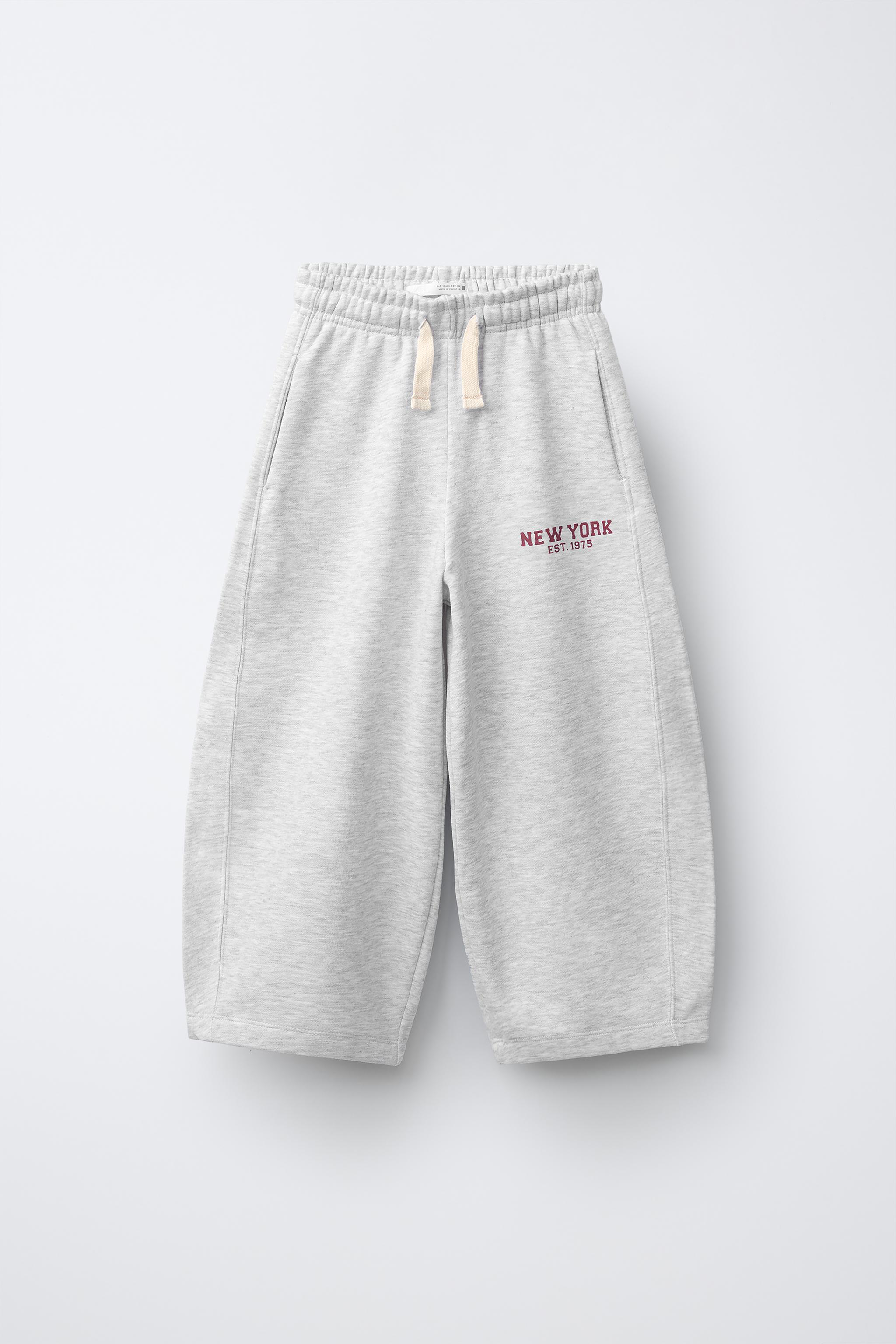 TEXT BARREL SWEATPANTS - Gray marl | ZARA United States