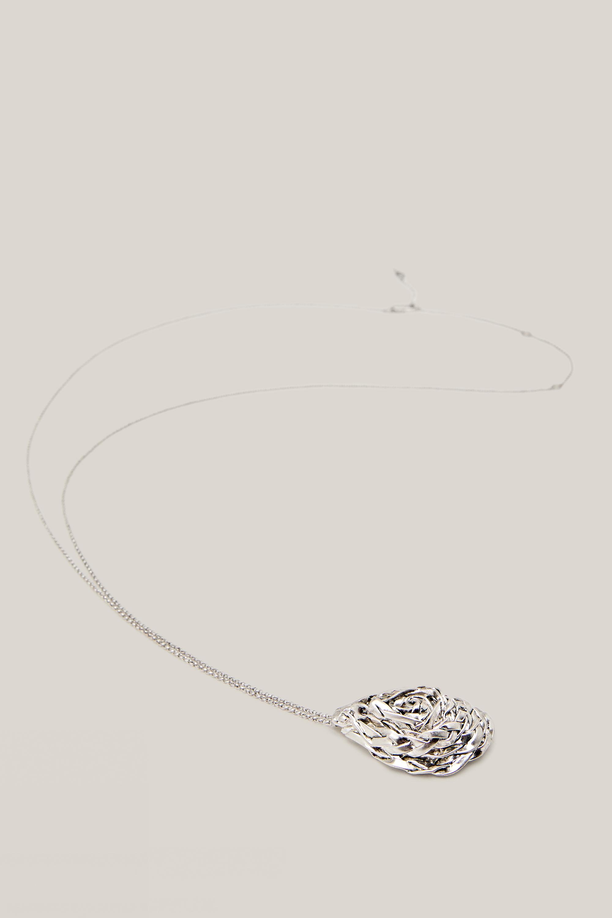 Necklace with textured pear basket piece - LIMITED EDITION