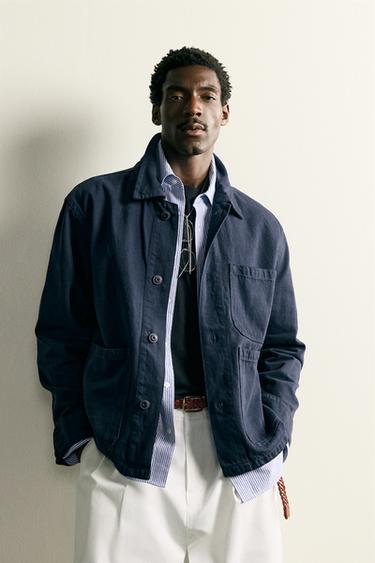 RELAXED FIT POCKET JACKET - Midnight blue by Zara