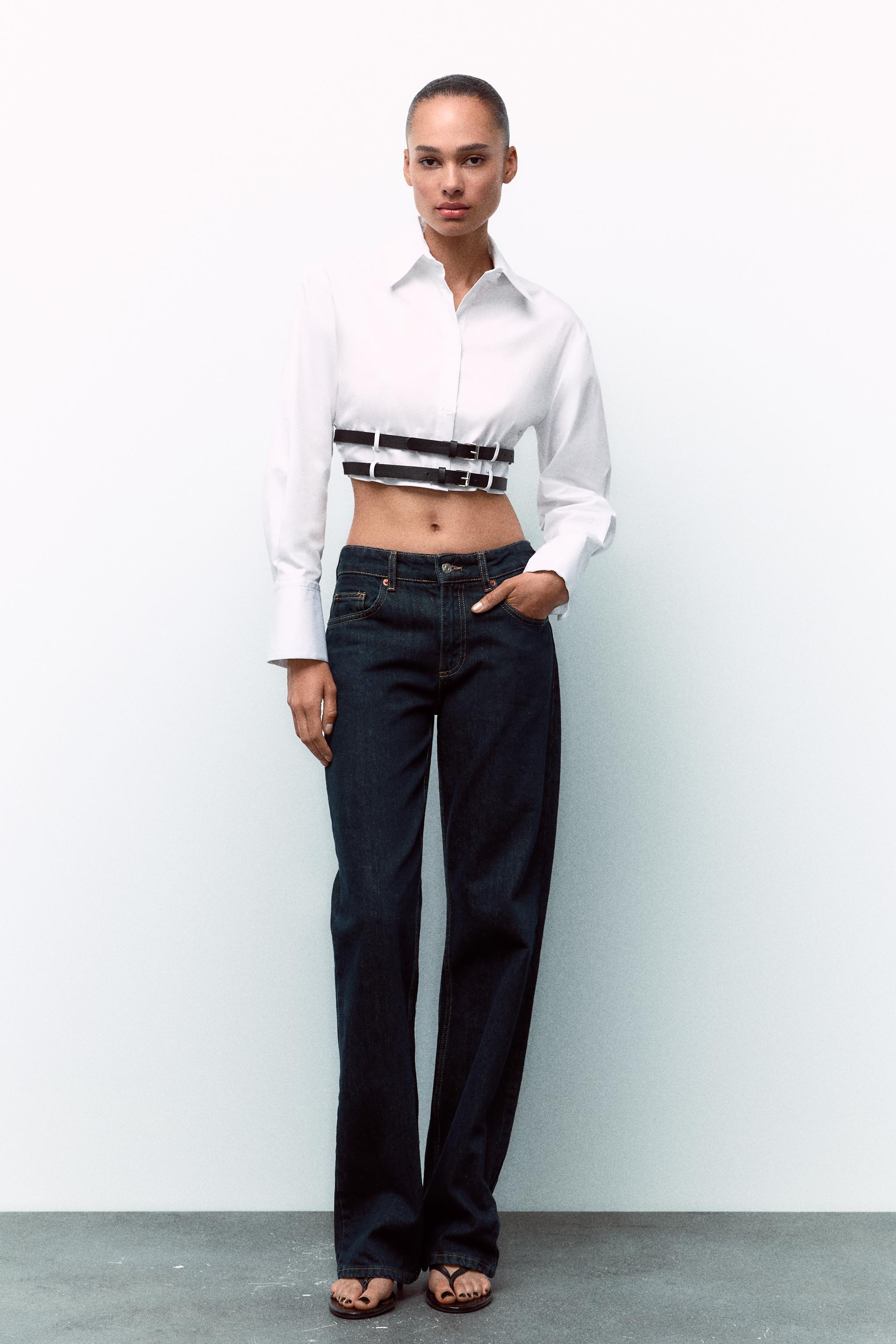 POPLIN SHIRT WITH DOUBLE BELT - White | ZARA United States