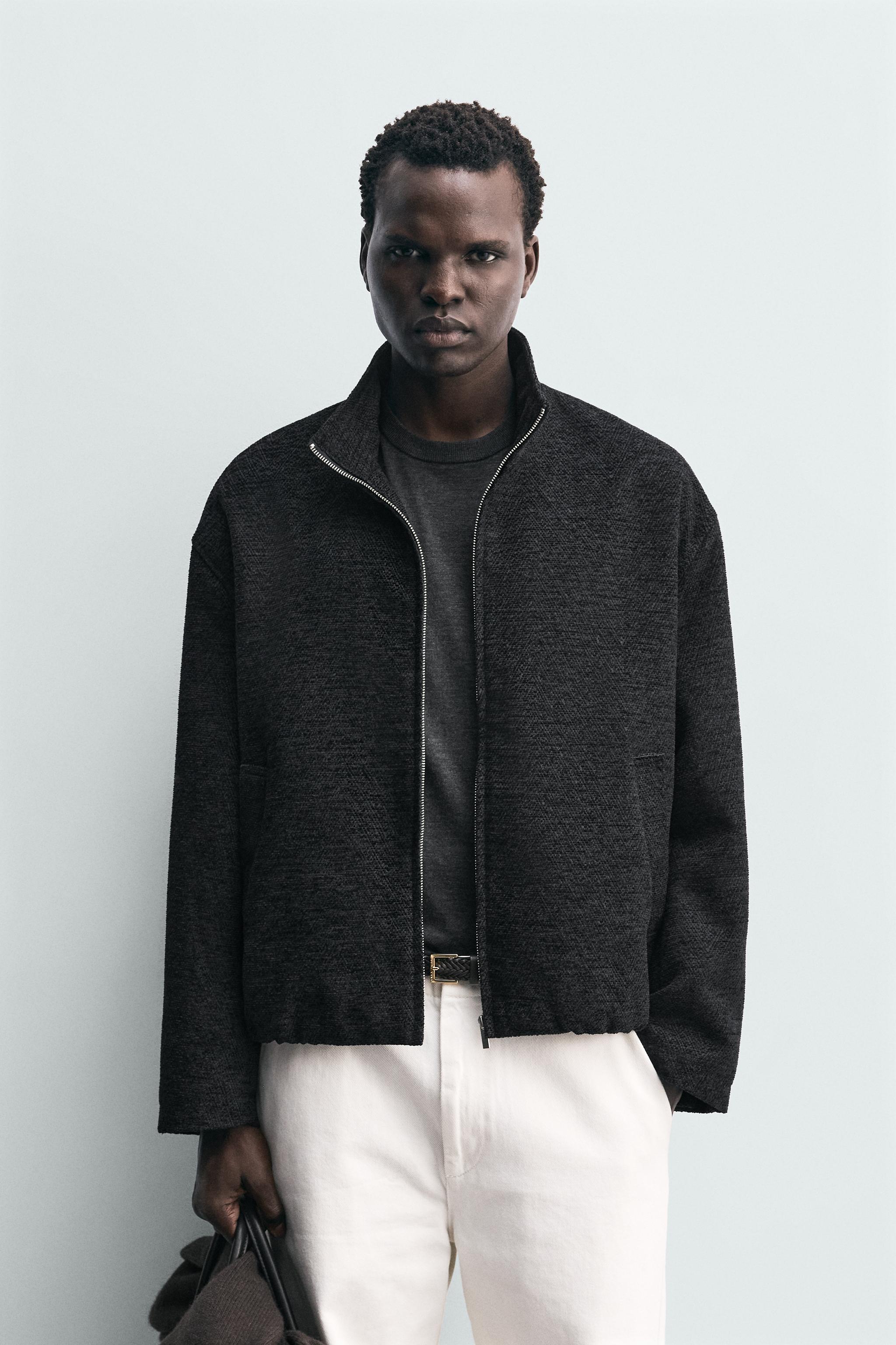 GEOMETRIC JACQUARD JACKET - Blue | ZARA United States