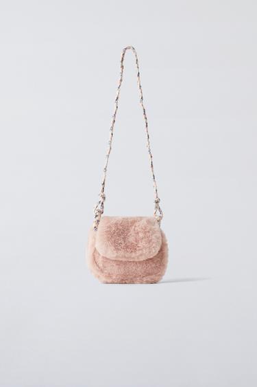 SOFT SHEEPSKIN CROSSBODY BAG - Pink by Zara