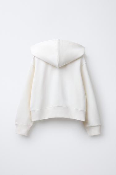 SWEAT ZIPPÉ VARSITY - Écru de Zara - Image 1