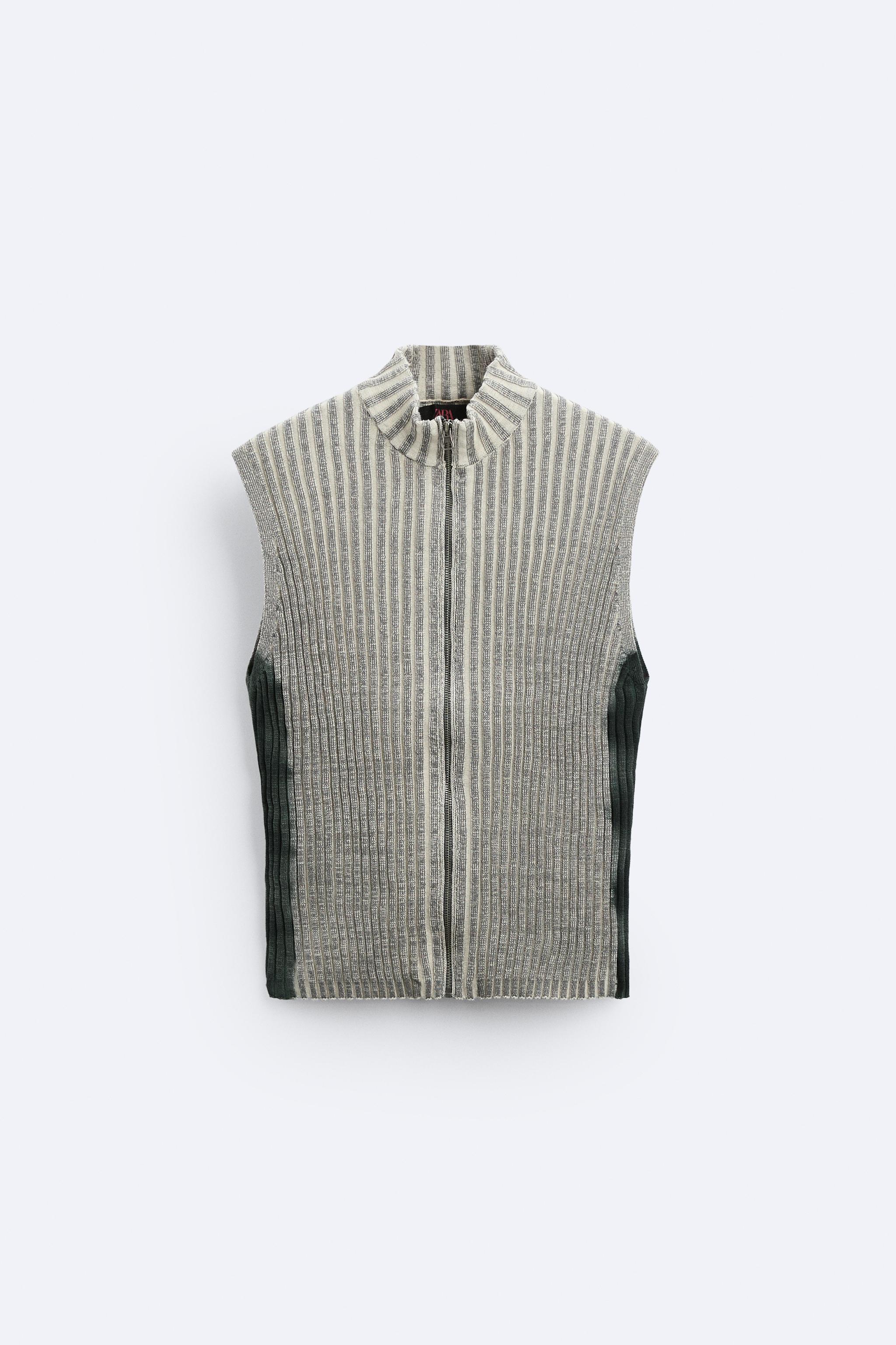 TIE DYE PRINT KNIT VEST - Gray | ZARA United States