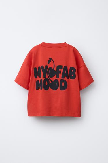T-SHIRT IMPRIMÉ RELIEF - Rouge de Zara - Image 1