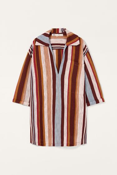 LIMITED EDITION STRIPED TUNIC - Earth by Zara