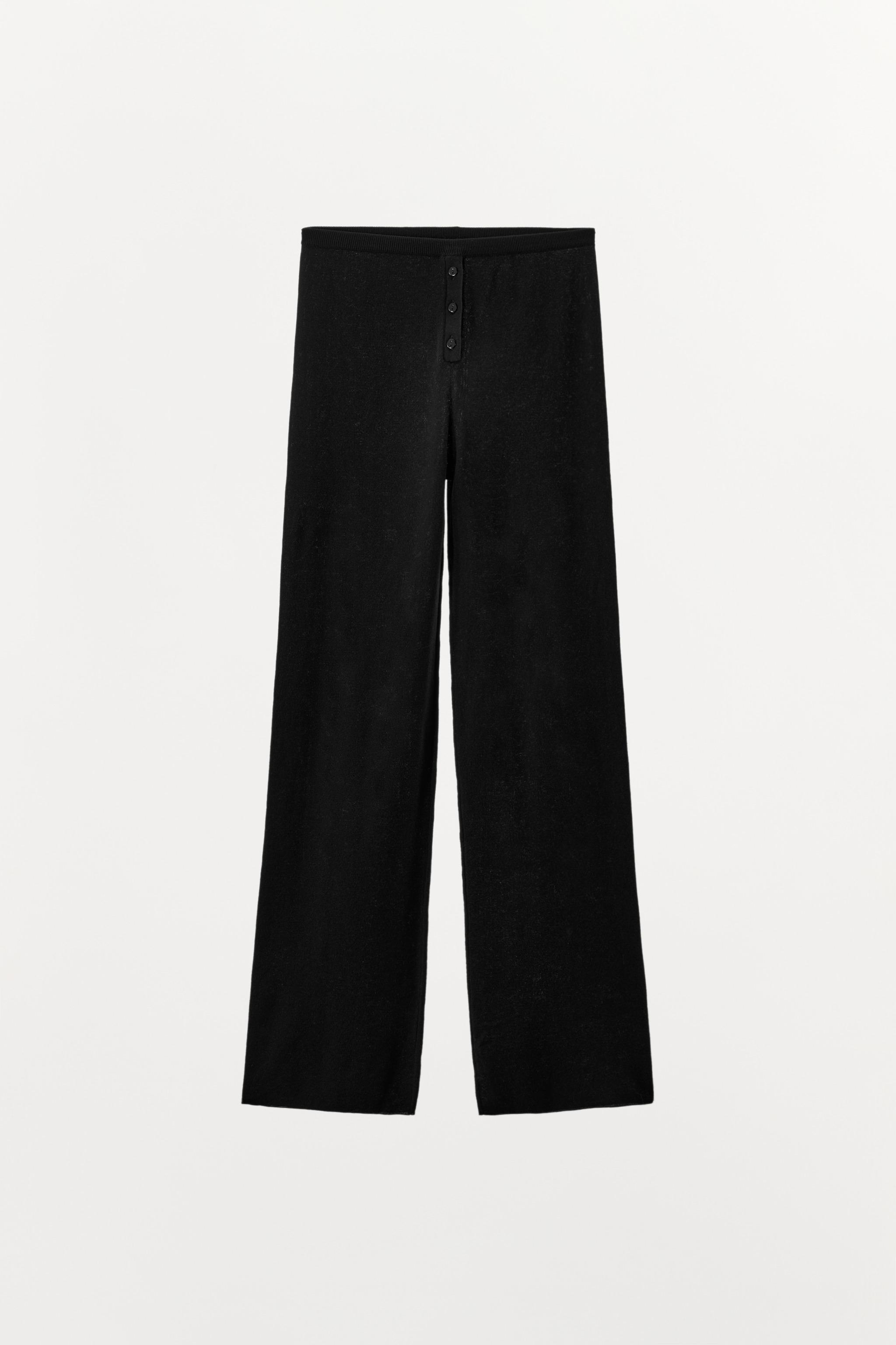 KNIT PANTS WITH BUTTONS - Ecru | ZARA United States