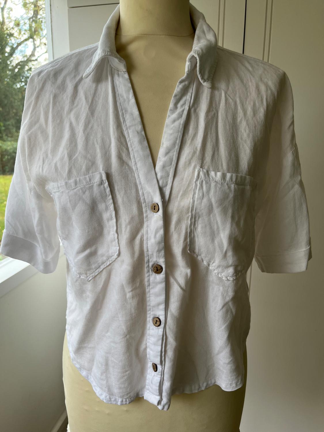 LINEN BLEND SHORT SLEEVE SHIRT - Image 3