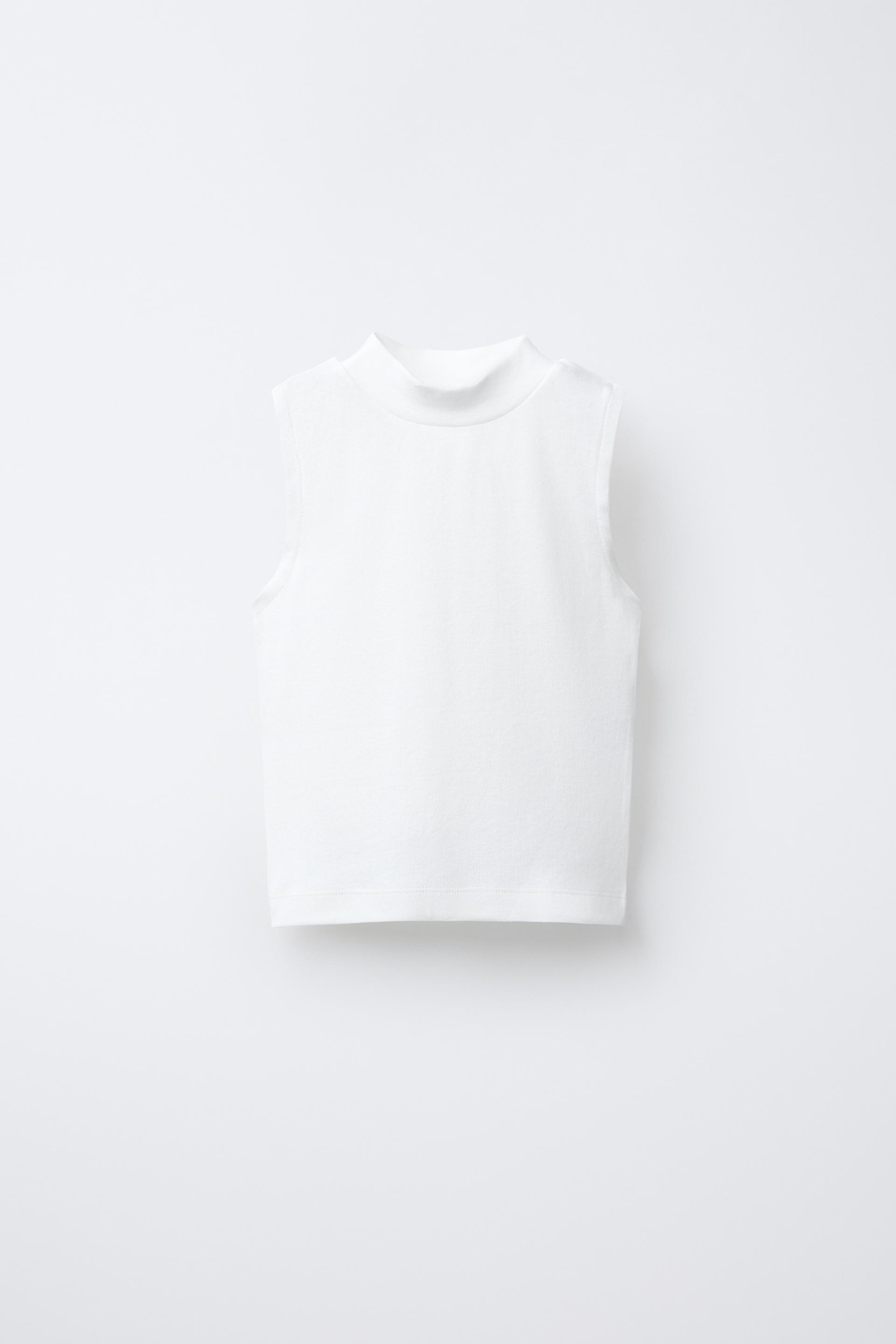High Neck T-Shirt With Modal Blend