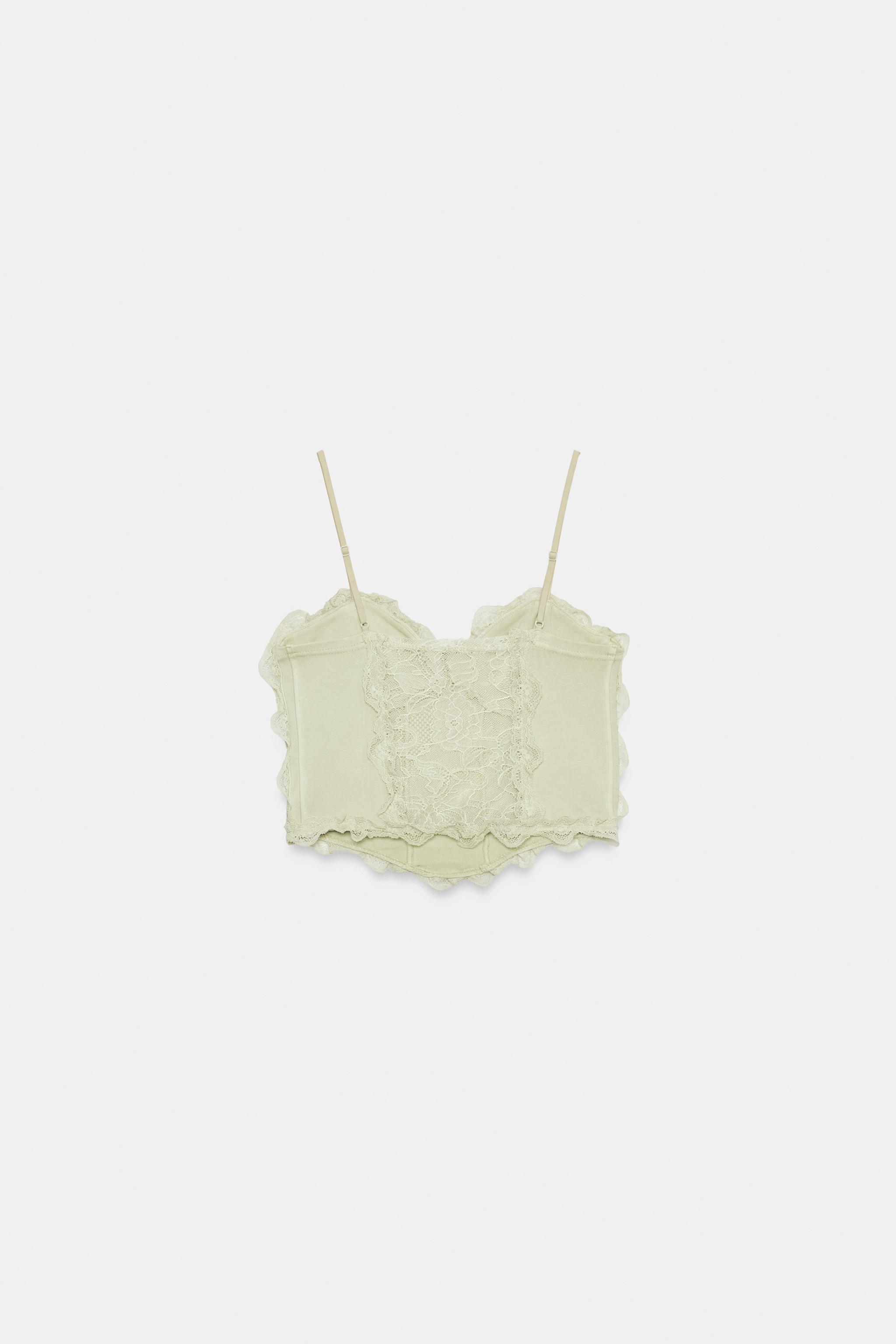 LACE COMBINATION CORSET TOP