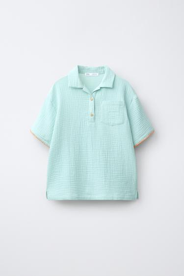 6-14 ANS/ PYJAMA TEXTURÉ À POCHE - Vert d'eau de Zara - Image 1