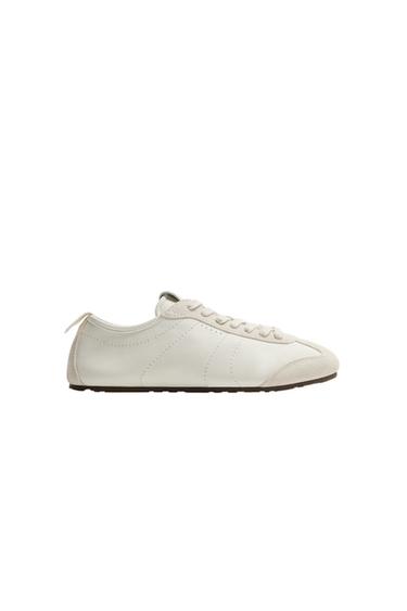LEATHER TRAINERS - White by Zara