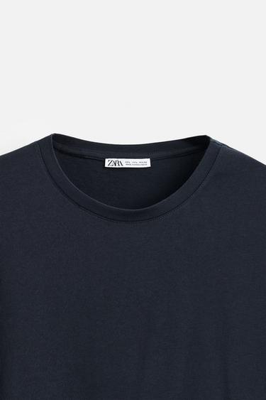 BASIC SLIM FIT T-SHIRT - Navy blue by Zara