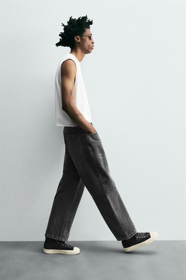 JEANS BAGGY FIT - Carbón de Zara