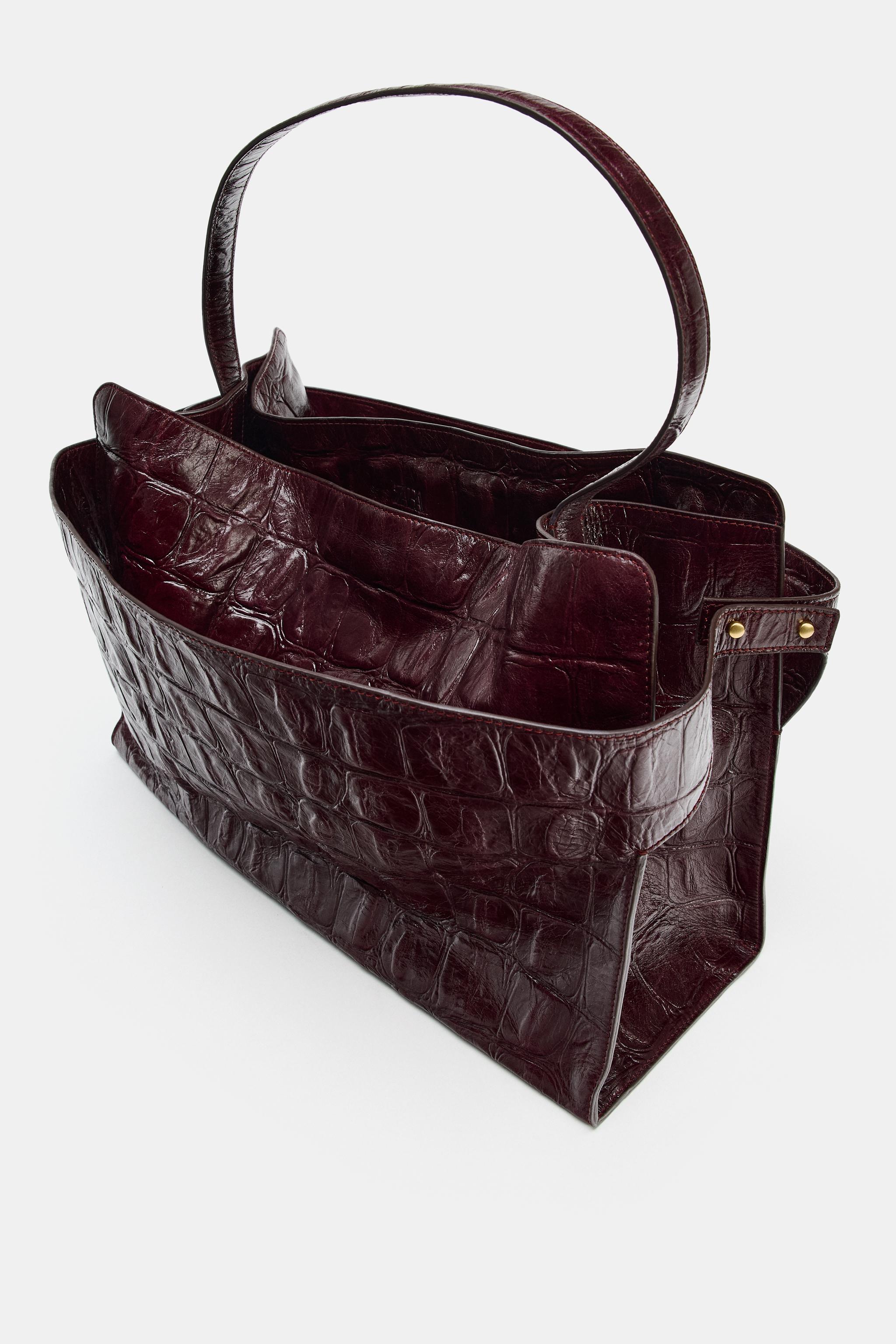 SAC MAXI CITY CUIR EFFET RELIEF