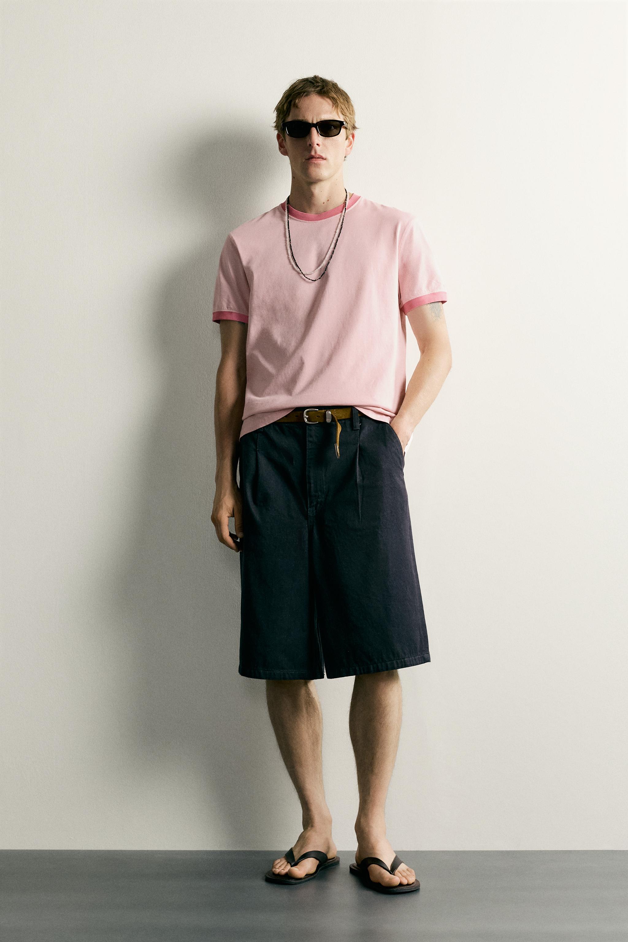 RINGER CONTRAST RIBBED REGULAR FIT T-SHIRT