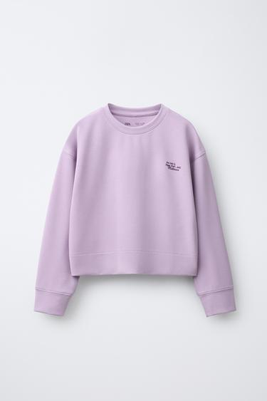 SUDADERA CON MODAL TEXTO - Malva de Zara