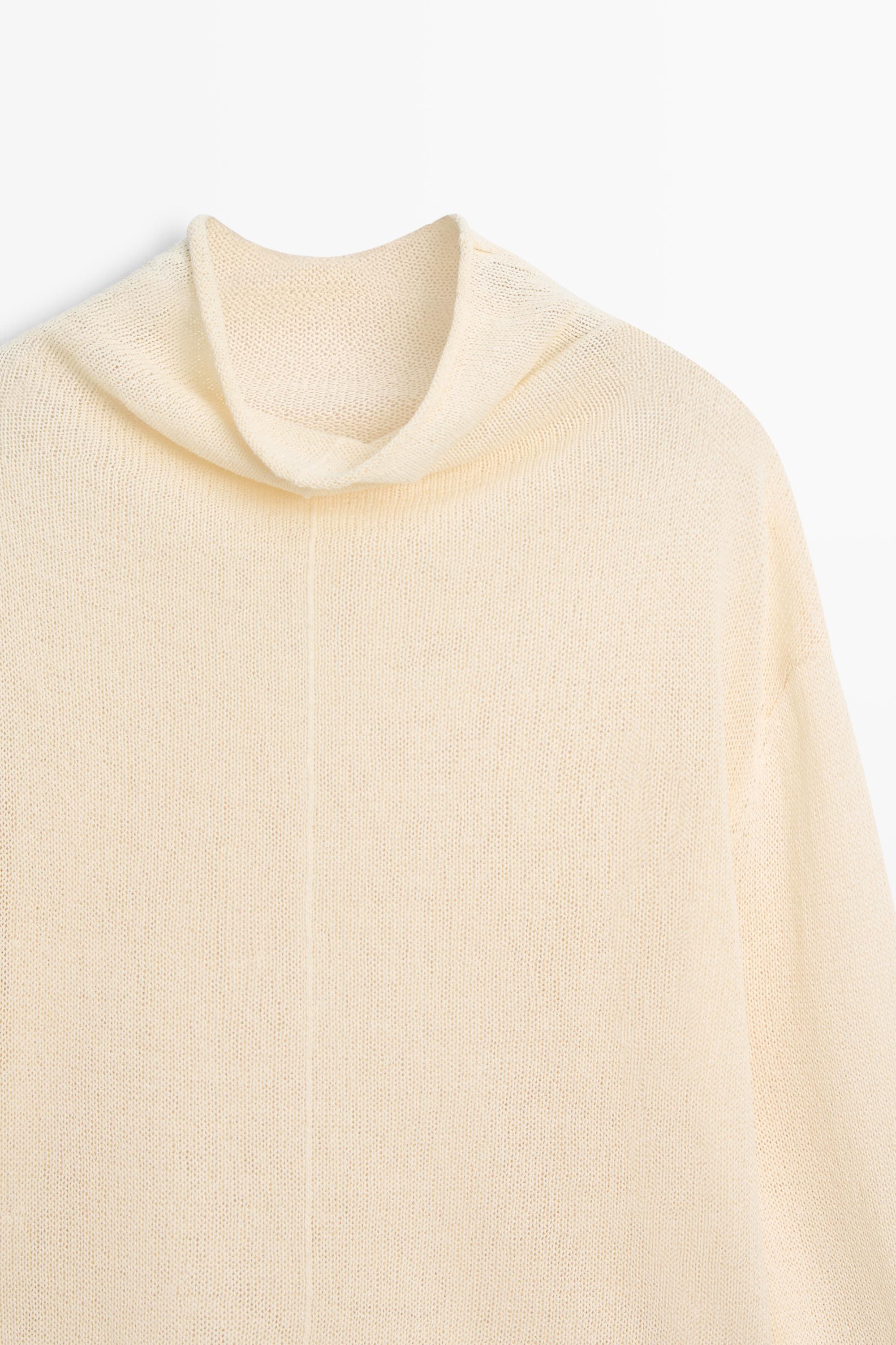 Cotton cutwork knit sweater