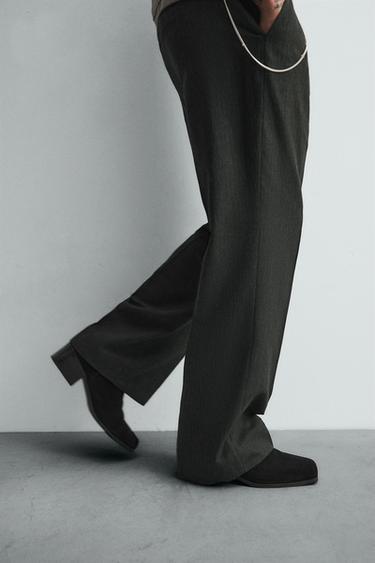 리미티드 에디션 레더 힐 부츠 - Zara 블랙