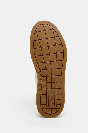 TENNIS AVEC PIÈCES ET MATIÈRES VARIÉES - Blanc écru de Zara - Image 8