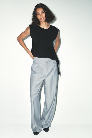 PANTALÓN ANCHO - Gris de Zara
