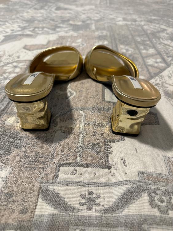 METALLIC HEELED SANDALS - Image 4