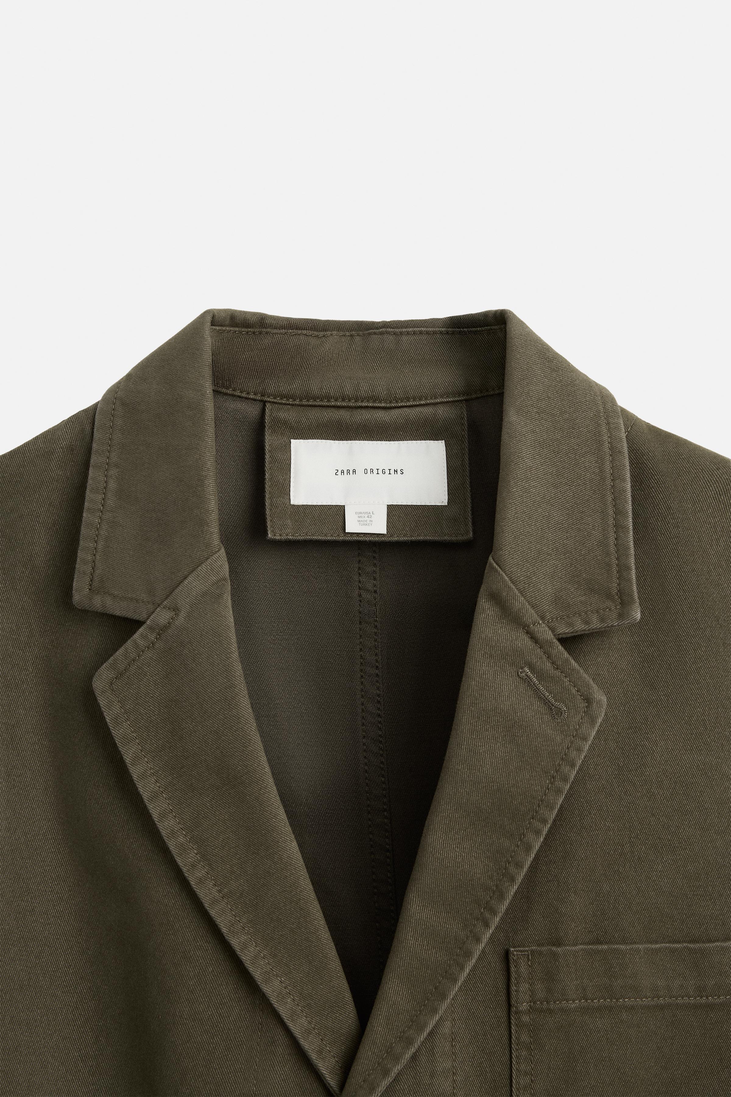 ウォッシュ加工コットンブレザー - アースカラー | ZARA Japan
