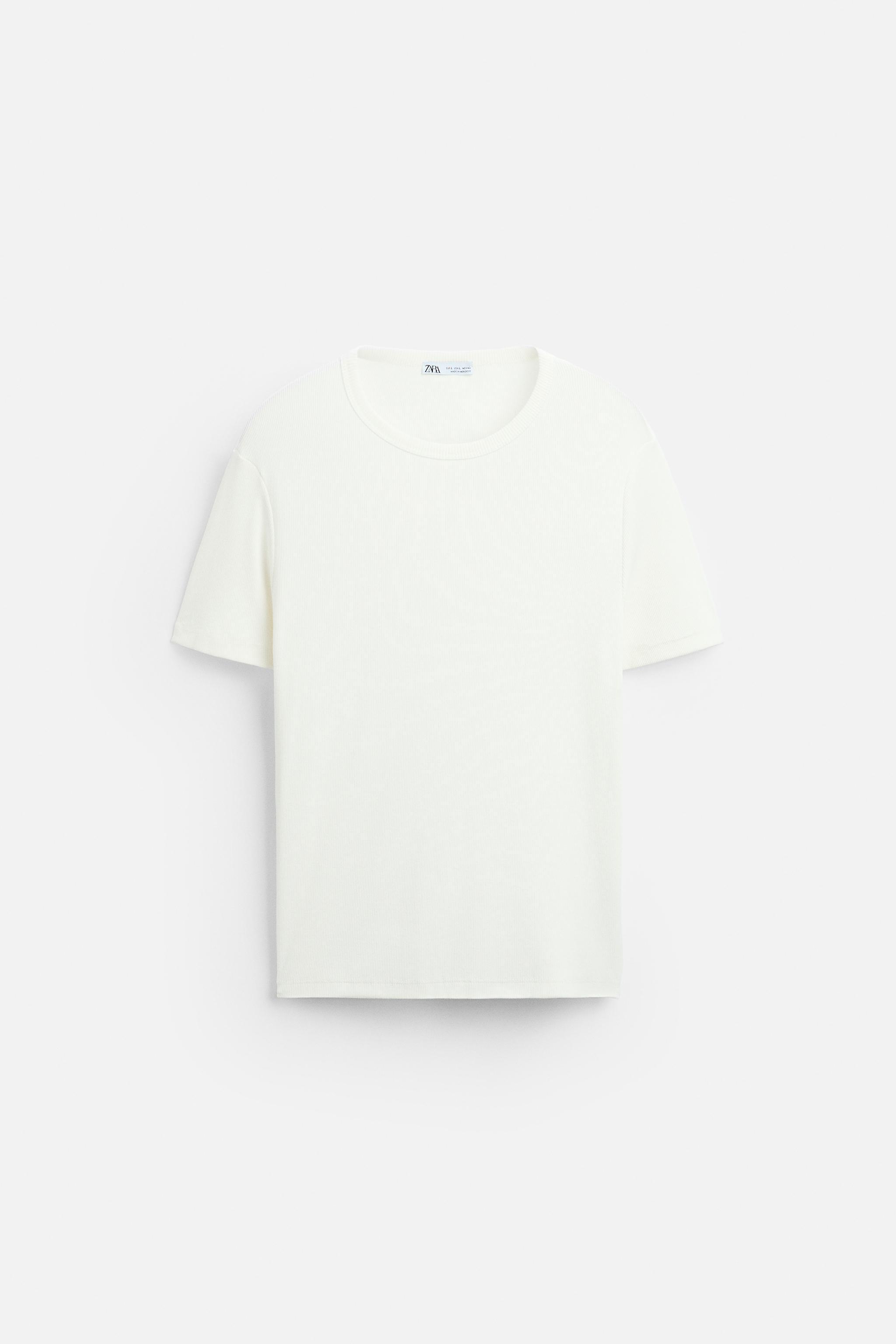 Zara Men s Basic Ribbed T Shirt