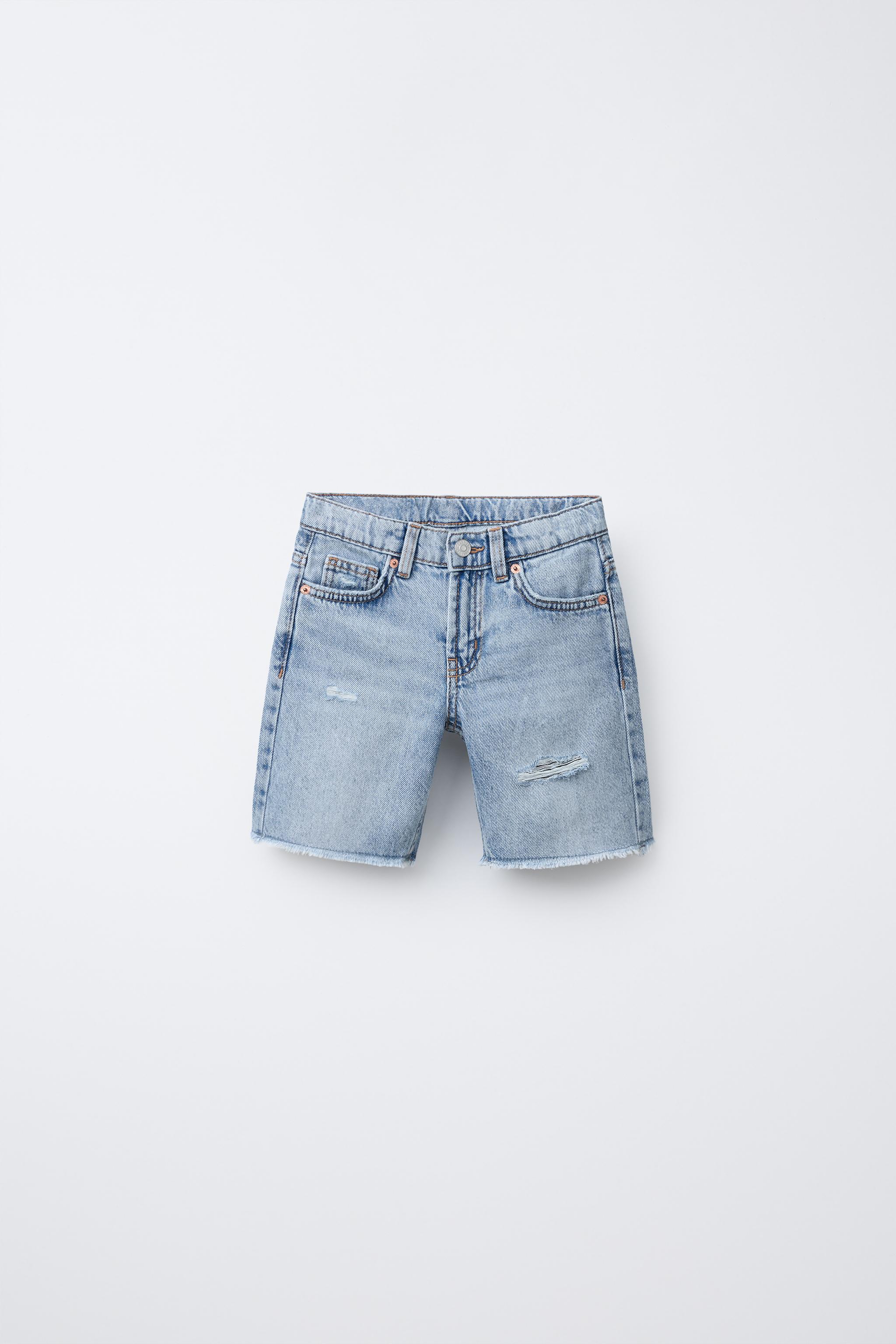 BERMUDA EN DENIM DROIT DÉCHIRÉ ZARA X BODY GLOVE ®