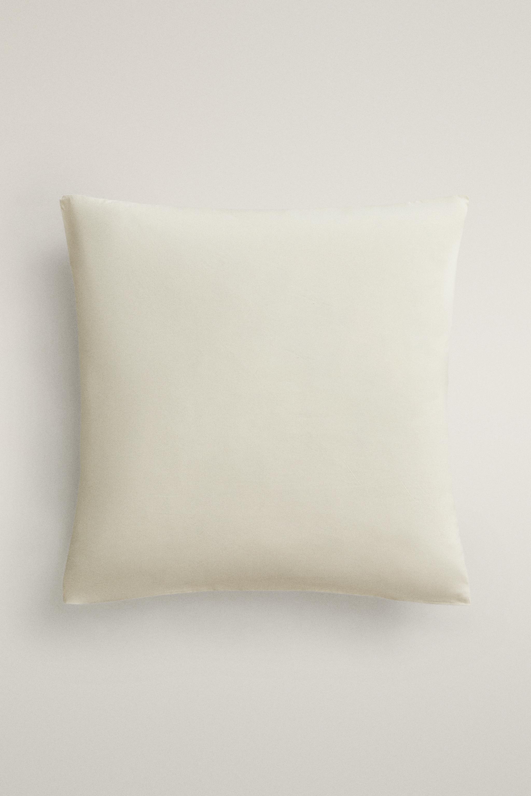 REVERSIBLE COTTON PERCALE PILLOWCASE — Ecru