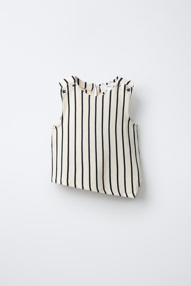 ASYMMETRIC STRIPED TOP - Blue by Zara - Image 0