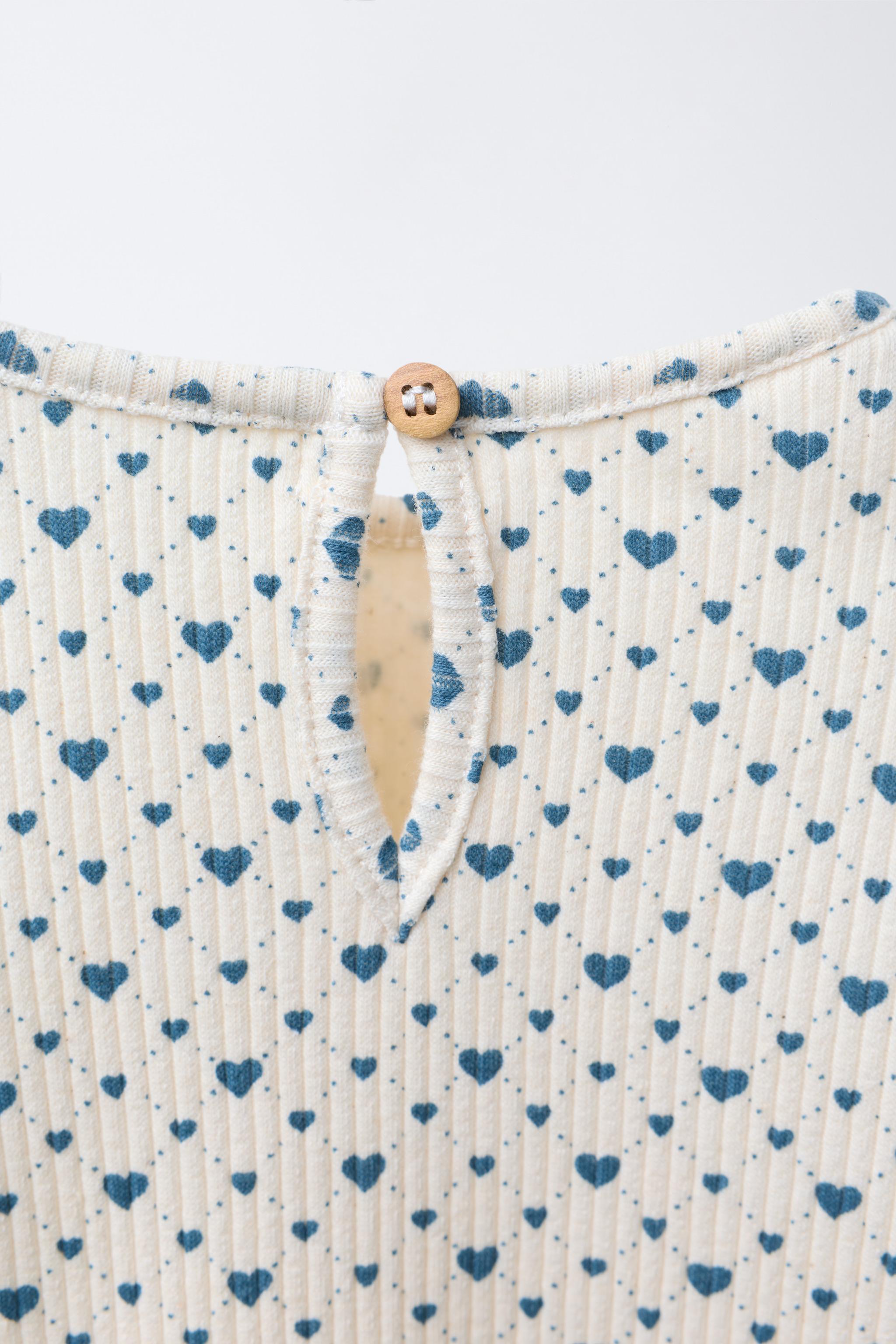 RIBBED SOFT TOUCH HEART T-SHIRT