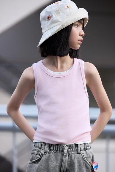 SMILEYWORLD ® EMBROIDERED FLOWER BUCKET HAT - White by Zara