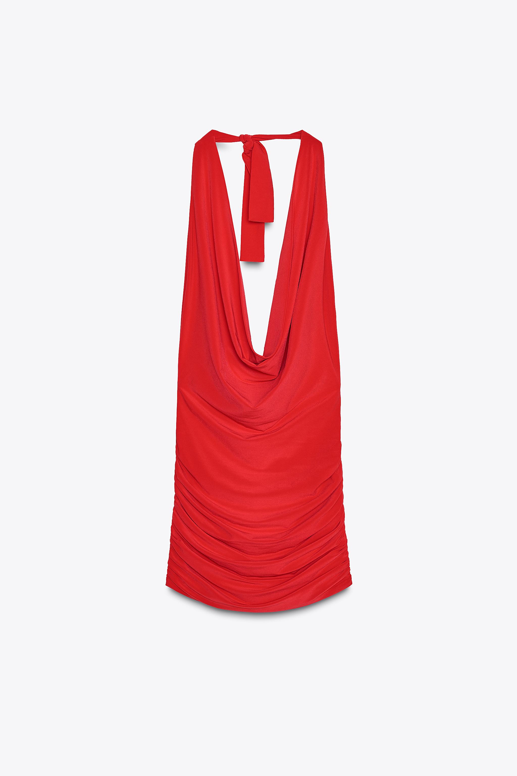 RUCHED SHORT DRESS - Intense red | ZARA United States