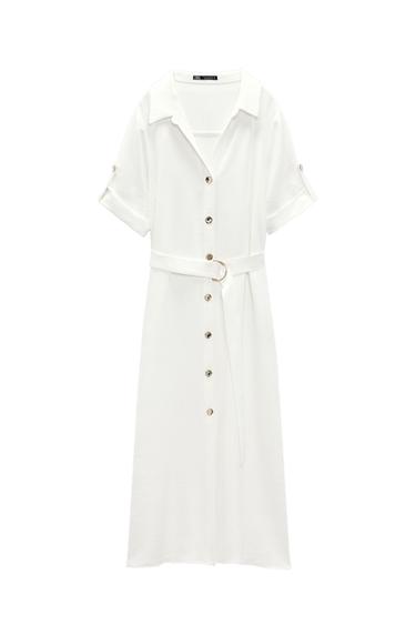 SHIRT DRESS WITH BELT